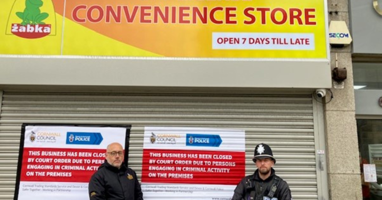 Zabka in Commercial Street in Camborne has been forced to close for three months after they caught selling illegal tobacco