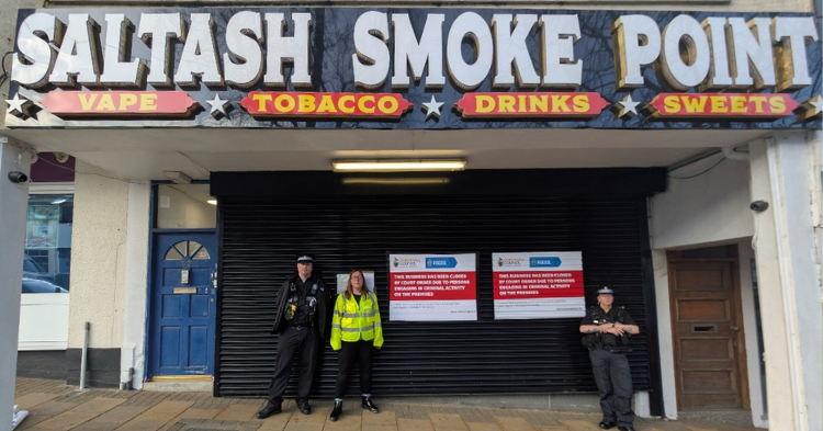 The Saltash Smoke Point was one of two premises in Cornwall that have been ordered to close following the selling of illegal tobacco
