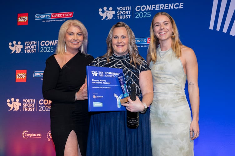Youth Sport Trust Conference Awards at Telford International Centre on Tuesday 25th March 2025. Outstanding Early Years Practice - Biscovey Nursery and Infants' Academy, Cornwall.

Photo by James Watkins