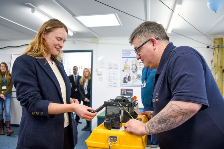 South East Cornwall MP, Anna Gelderd, meets with Wildanet's Andrew Rockey-Gunn, who was recognised earlier as a finalist in the Cornwall Apprentice Awards 2024.
