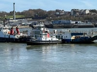 Torpoint Ferry arrives in Falmouth but refit works are  delayed