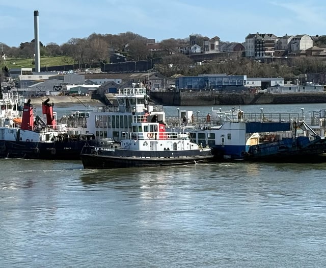 Torpoint Ferry arrives in Falmouth but refit works are  delayed