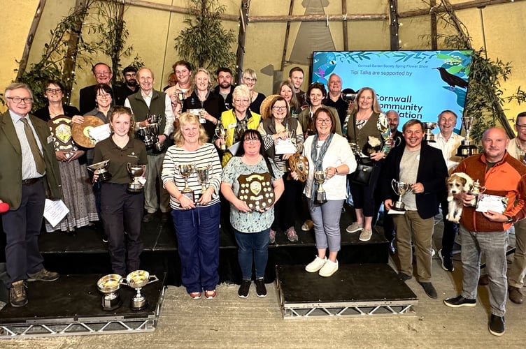 Winners of the competitive classes at the  Cornwall Garden Society’s 2025 Spring Flower Show. (Picture: Charles Francis)