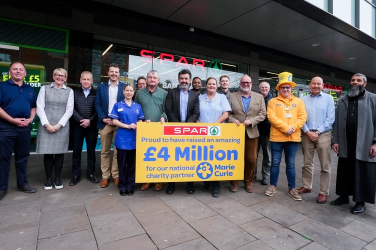 SPAR retailers join Marie Curie Nurses and their Community Fundraiser to celebrate a remarkable milestone - raising £4 million for Marie Curie to support vital end-of-life care across the UK.