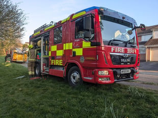 Fire crews help to release driver trapped in car following crash