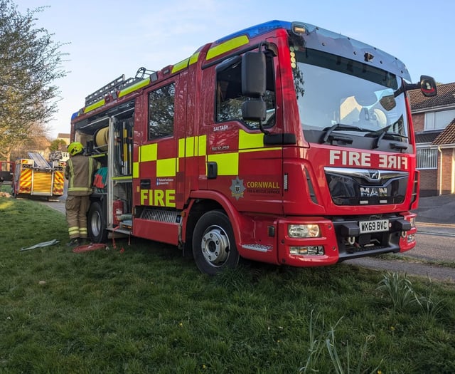 Fire crews help to release driver trapped in car following crash