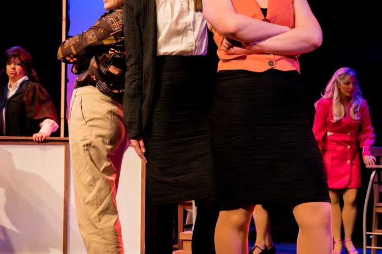 Perfectly portraying their well known roles are Bex Rogers as Enid Hoopes, Vienna Bate as Vivienne Kensington and Zoe Hilditch as Brooke Wyndham