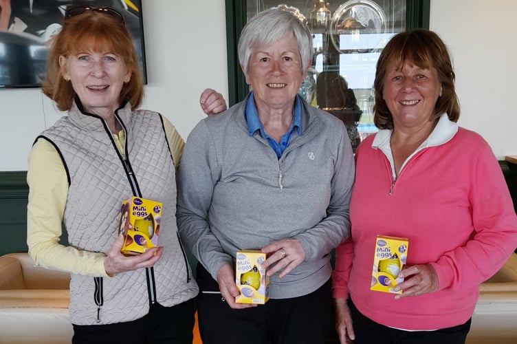 The winners of the Wednesday Fun Day at St Mellion on April 9. From left: Phillippa Bown, Sue Wenmoth and Mary Brinsley. Missing from picture: Hazel Beadle