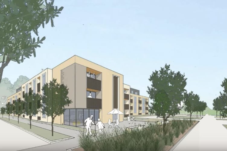 An early design of how the extra care apartments could look (Pic: Cornwall Council)