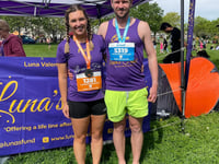 Megan's marathon effort all in aid of local charity Luna's Fund