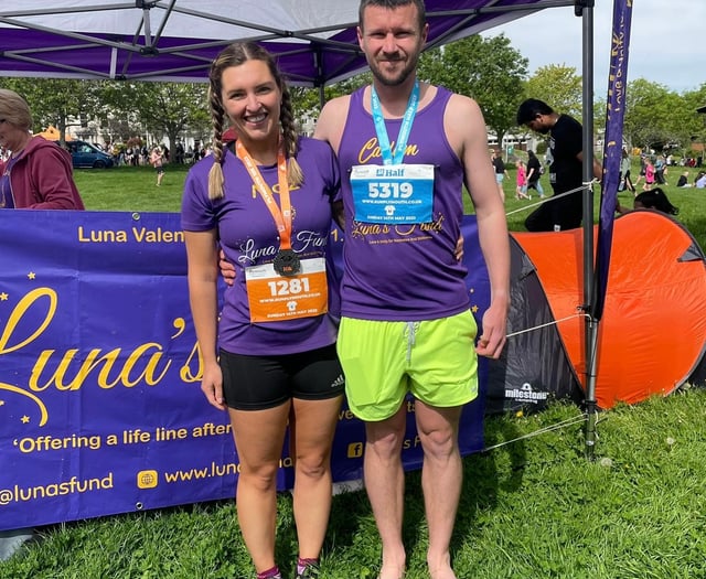 Megan's marathon effort all in aid of local charity Luna's Fund