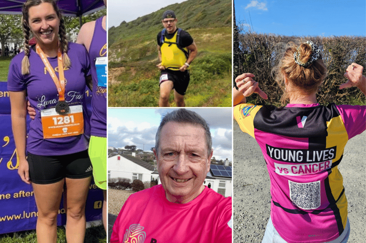 Some of Cornwall's London Marathon runners