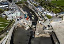 Work progressing on Charlestown Harbour lockgate project in Cornwall
