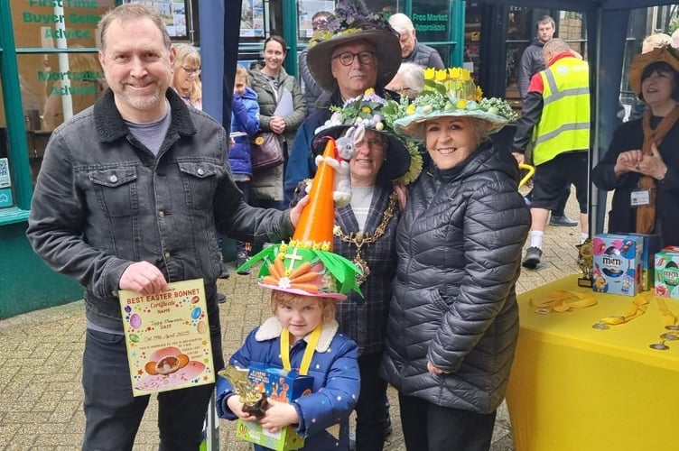 All smiles for this youngster who was among the winners in the Easter Bonnet competition at Liskeard's Easter Fun Day