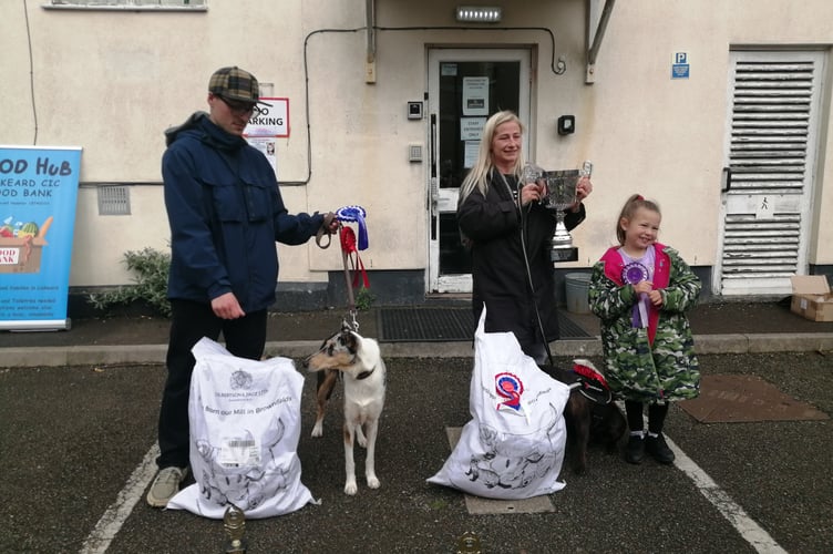 Winners in the Dog Show held at the Liskeard Easter Family Fun Day