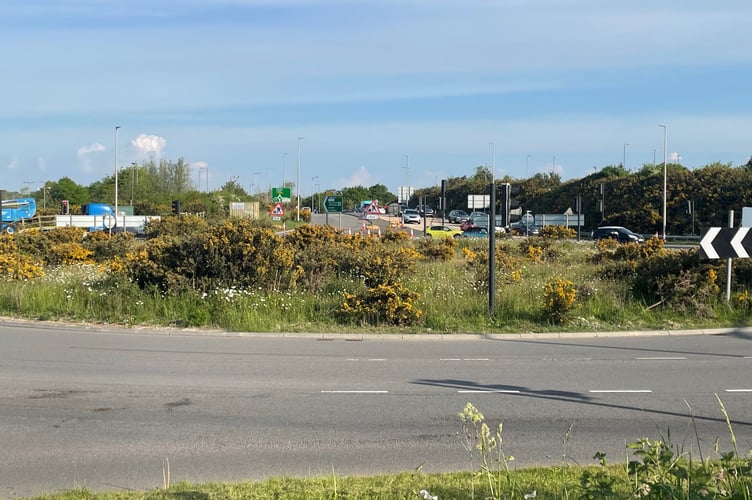 A general view of the Carkeel Roundabout on May 1, 2025