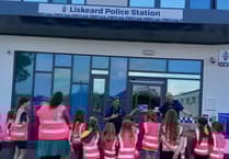 Liskeard police give local Brownies group guided tour of station