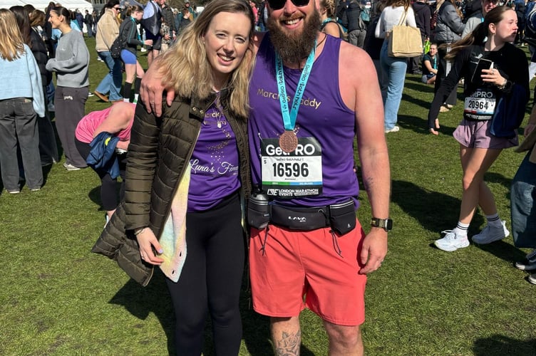 Leanne and Mark Roberts will be taking on the emotional and physical challenge to raise funds and awareness for Luna’s Fund at the Bristol 10k this Sunday