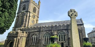 Flag missing from St Mary's on VE80 day due to storm damage