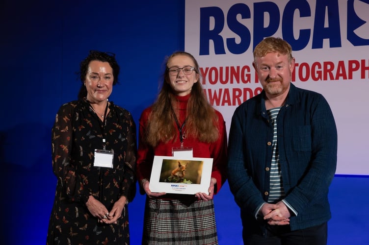 Ellie Rothnie, Anwen Whitehead and former RSPCA CEO Chris Sherwood at the 2024 ceremony