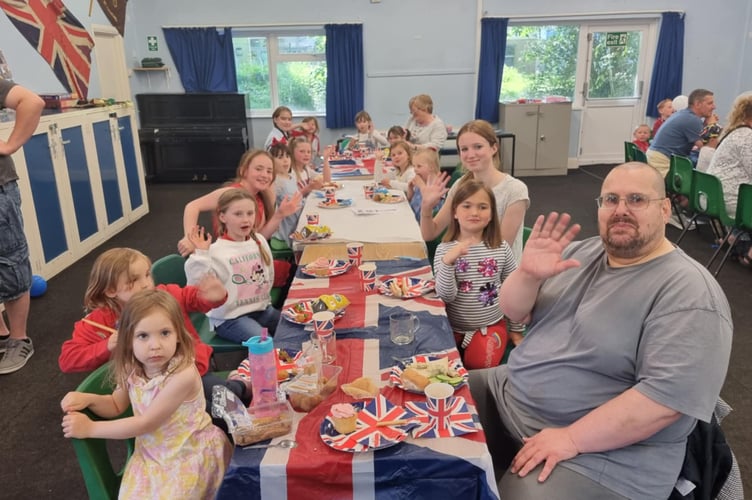Youngsters from the 1st Liskeard Rainbows got in on the celebrations with their own tea party