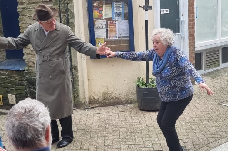 Wartime songs and dancing helped to add to the celebrations in Liskeard