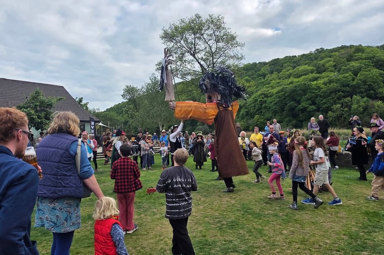 The May Day Revels in Calstock are based on the ancient legend of the origins of the Tavy and Tamar rivers. (Picture: Mandy Haxby)