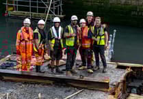 Mammoth effort to remove old lock gate at Charlestown harbour