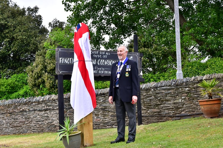 Bob Brotherson, Chair of the RNA, at the planting of the Veterans Oak in Torpoint. Picture: Andy Campfield