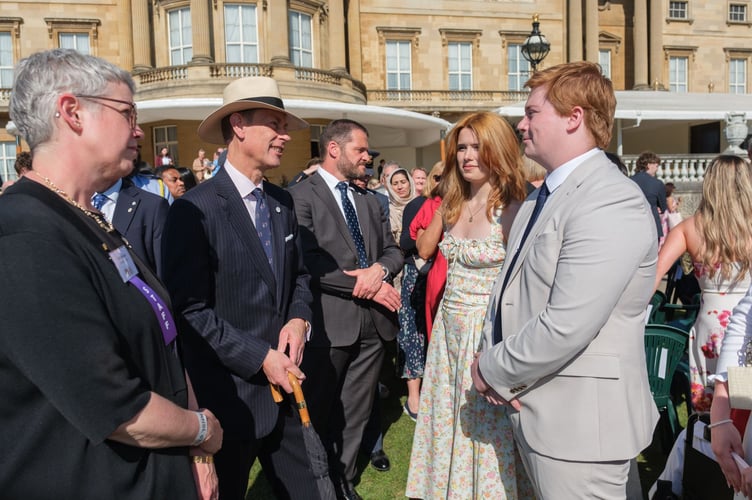 Liskeard teenager James Hawken meets HRH The Duke of Edinburgh at Gold Award celebrations at Buckingham Palace. Picture: Ian Smithers