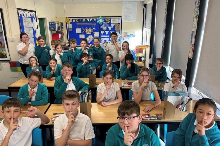 Students at Carbeile Junior School raised money for ShelterBox with a sponsored silence.