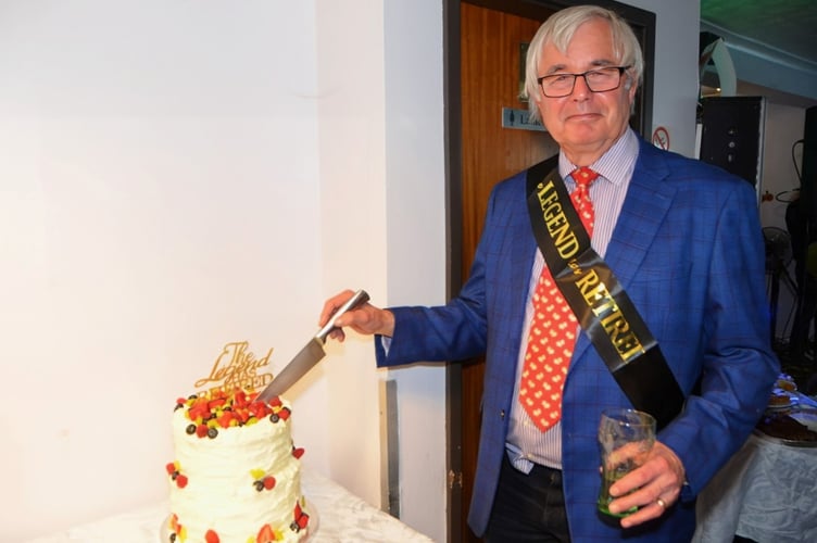 Long-serving Looe councillor Armand Toms was given a fitting send-off on his retirement from office