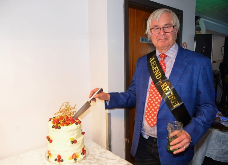 Long-serving Looe councillor Armand Toms was given a fitting send-off on his retirement from office