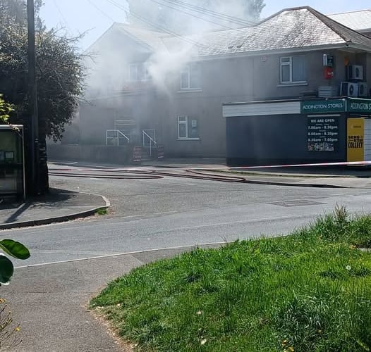 Firefighters from Bodmin, Callington and Saltash attended a commercial building fire in Liskeard on Saturday. Picture: Sophia Sole