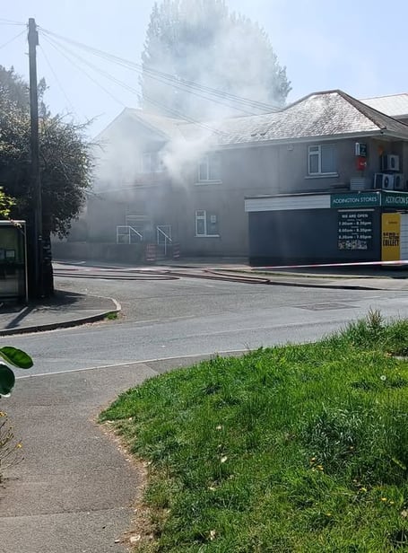 Firefighters from Bodmin, Callington and Saltash attended a commercial building fire in Liskeard on Saturday. Picture: Sophia Sole