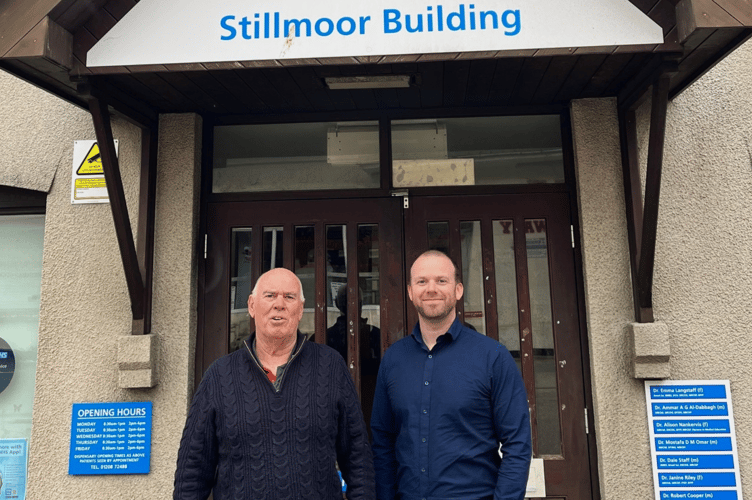 Ben Maguire MP and Dr Joe Maguire outside Bosvena Health Stillmoor Building in Bodmin. (Picture: Ben Maguire MP)