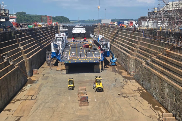 The LYNHER ferry is currently undergoing essential refit works in Falmouth