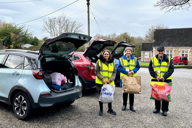Members of the Lions Club of St Austell will be accepting donations.