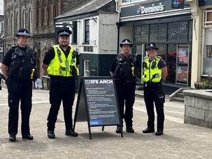 Police take to South East Cornwall streets in knife crime crackdown 