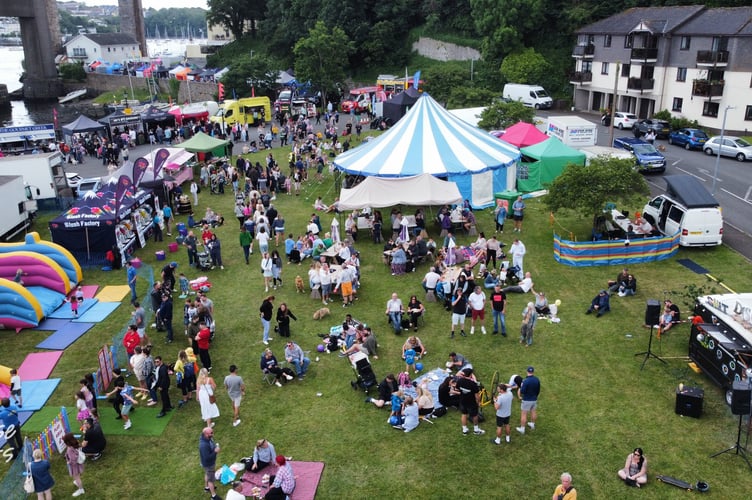 Crowds gather for the 2025 Saltash Regatta on the Waterside