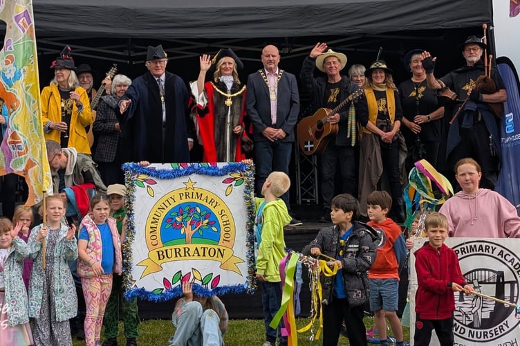Saltash Town Mayor Cllr Rachel Bullock acknowledges the crowd at the town's annual regatta. Picture: Diverse Events CIC