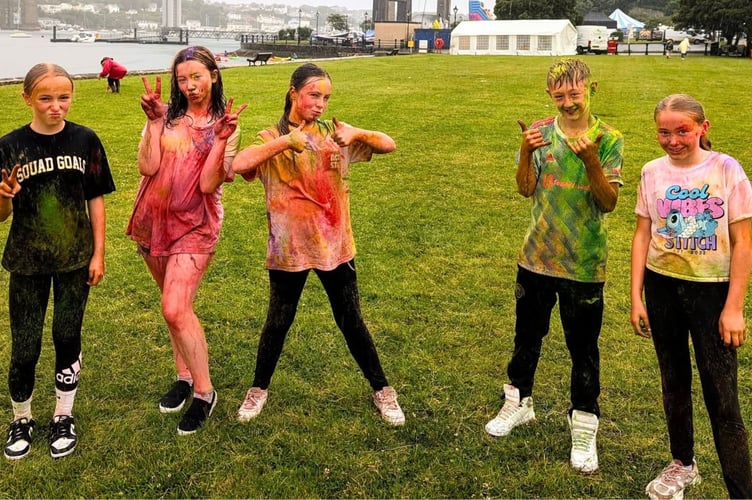 These youngsters are all smiles following the Paint Party at the Saltash Regatta
