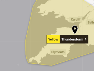 Thunderstorm warnings continue across the South West over the weekend