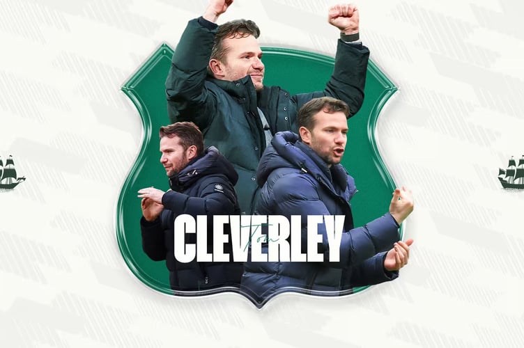 How Plymouth Argyle announced the arrival of their new head coach Tom Cleverley on their social channels