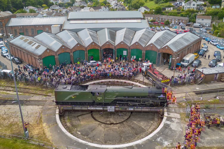 The railway turntable has been restored to working order.