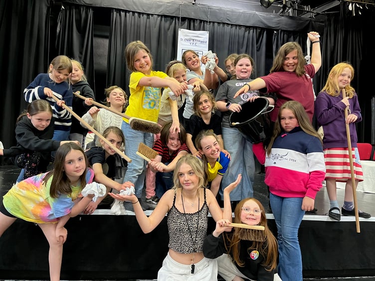 Youngsters from the Caradon Youth Theatre carry out final rehearsals ahead of their production of Annie at Liskeard Public Hall
