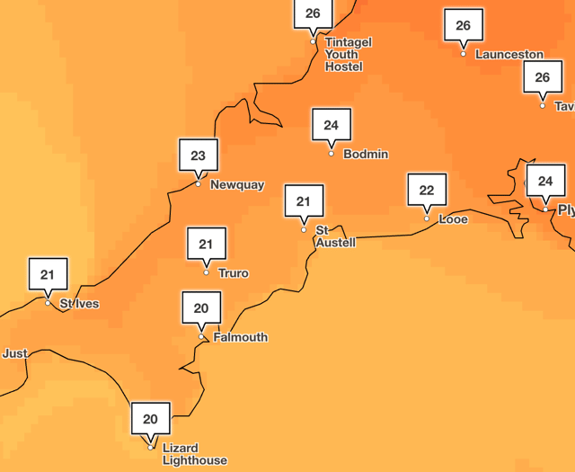 Yellow weather alert in place for South West as temperatures soar