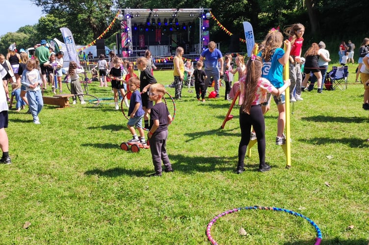 Youngsters enjoying themselves at the Torpoint Fest 25 event