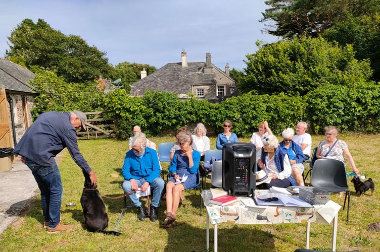 The Pet Service held at Lansallos Church was led by Reverend Richard Allen