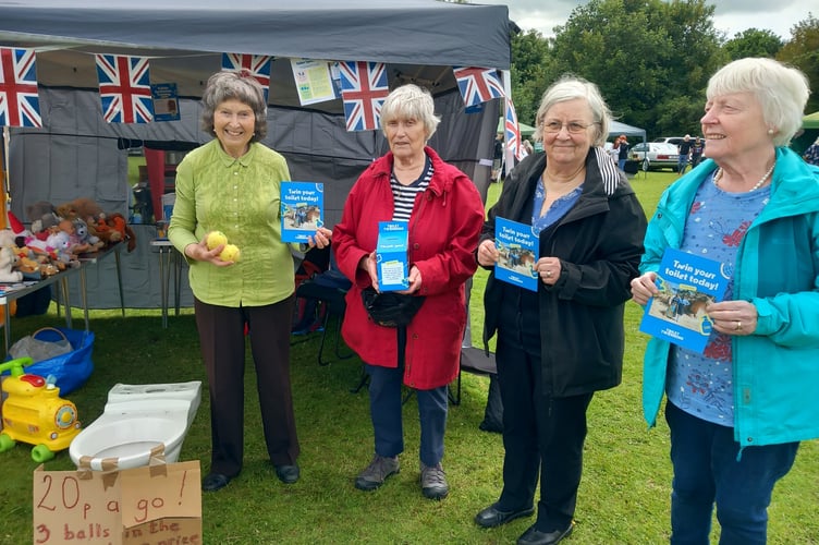 Tamar Valley Methodist Church helpers at the Tamar Valley Fete supporting the charity Toilet Twinning